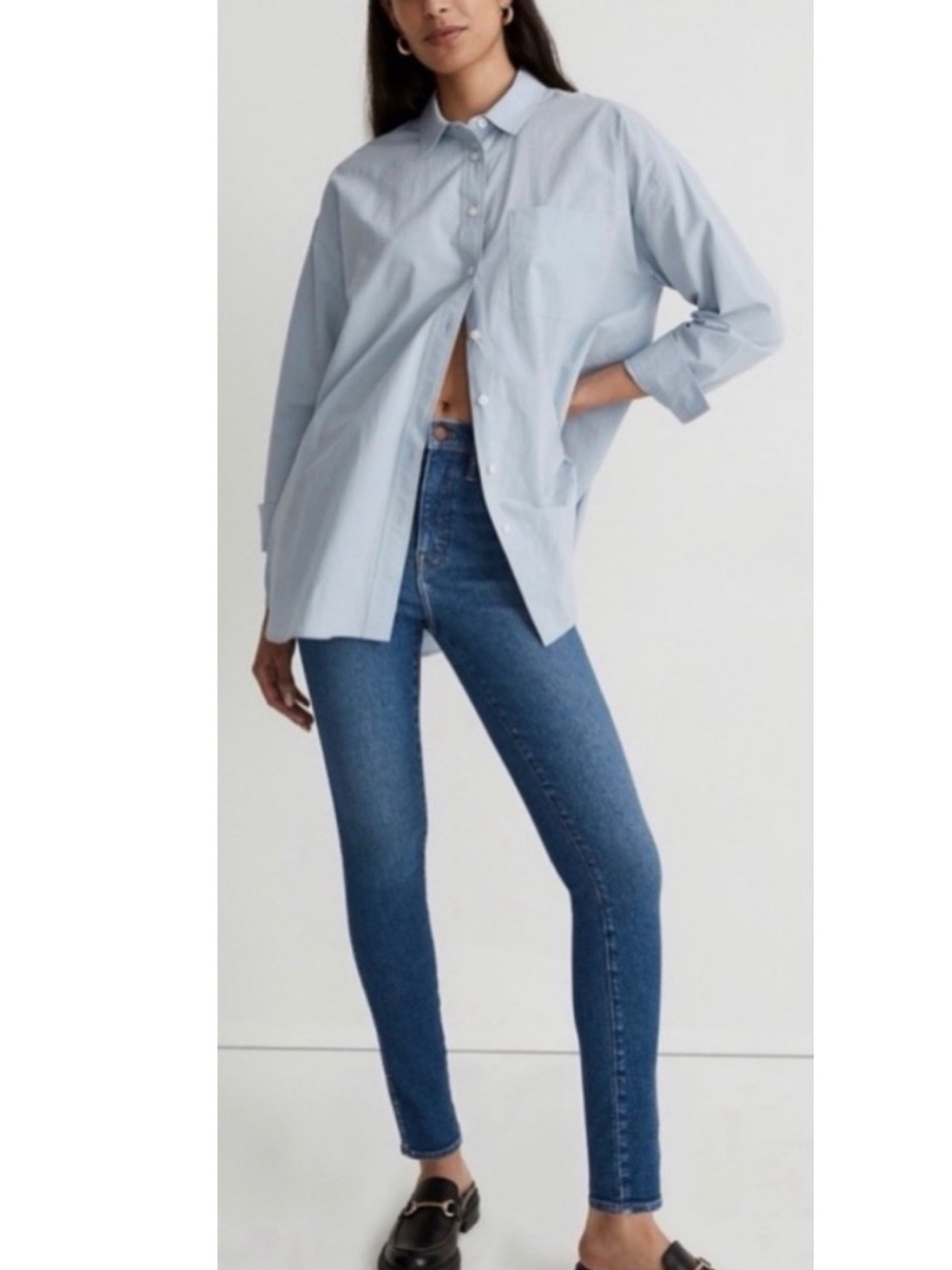 MADEWELL Jeans 10" High-Rise Skinny Crop Blue Size 25